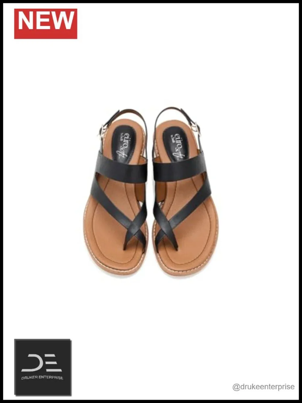 Women's Nessie Slingback Sandals Block Heel Faux Leather Padded Sock Lining